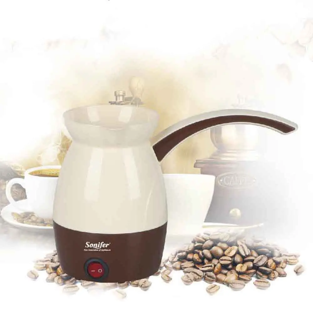0.5L мини-кофемашина, Турецкая кофеварка, 800 Вт, Электрический кофейник, вареный молочный кофе, чайник в подарок, 220 В, Sonifer