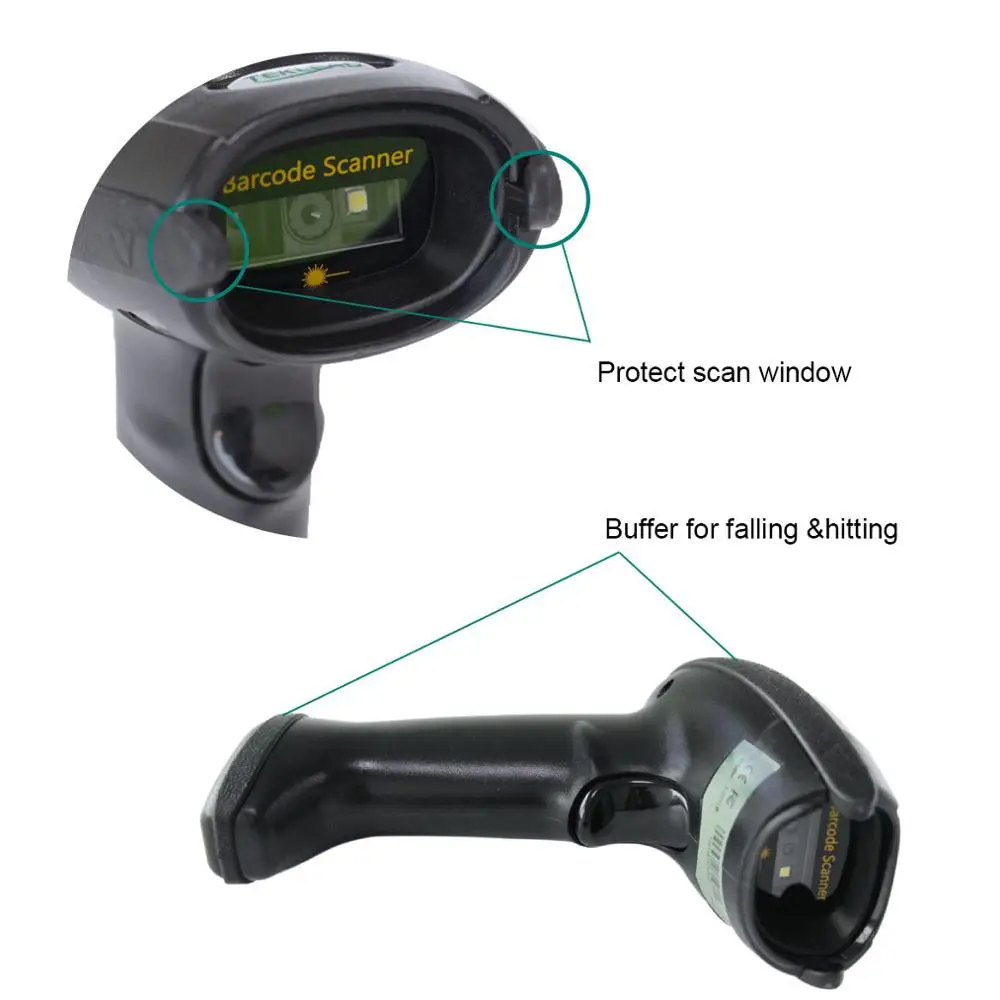 Проводной и беспроводной 2D сканер штрих кодов QR PDF417 DataMatrix на русском winebottle чехол