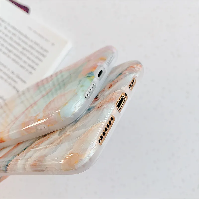 Гладкий мраморный силиконовый чехол для iphone 11 Pro Max задняя крышка 6 S 7 8 Plus X XS XR
