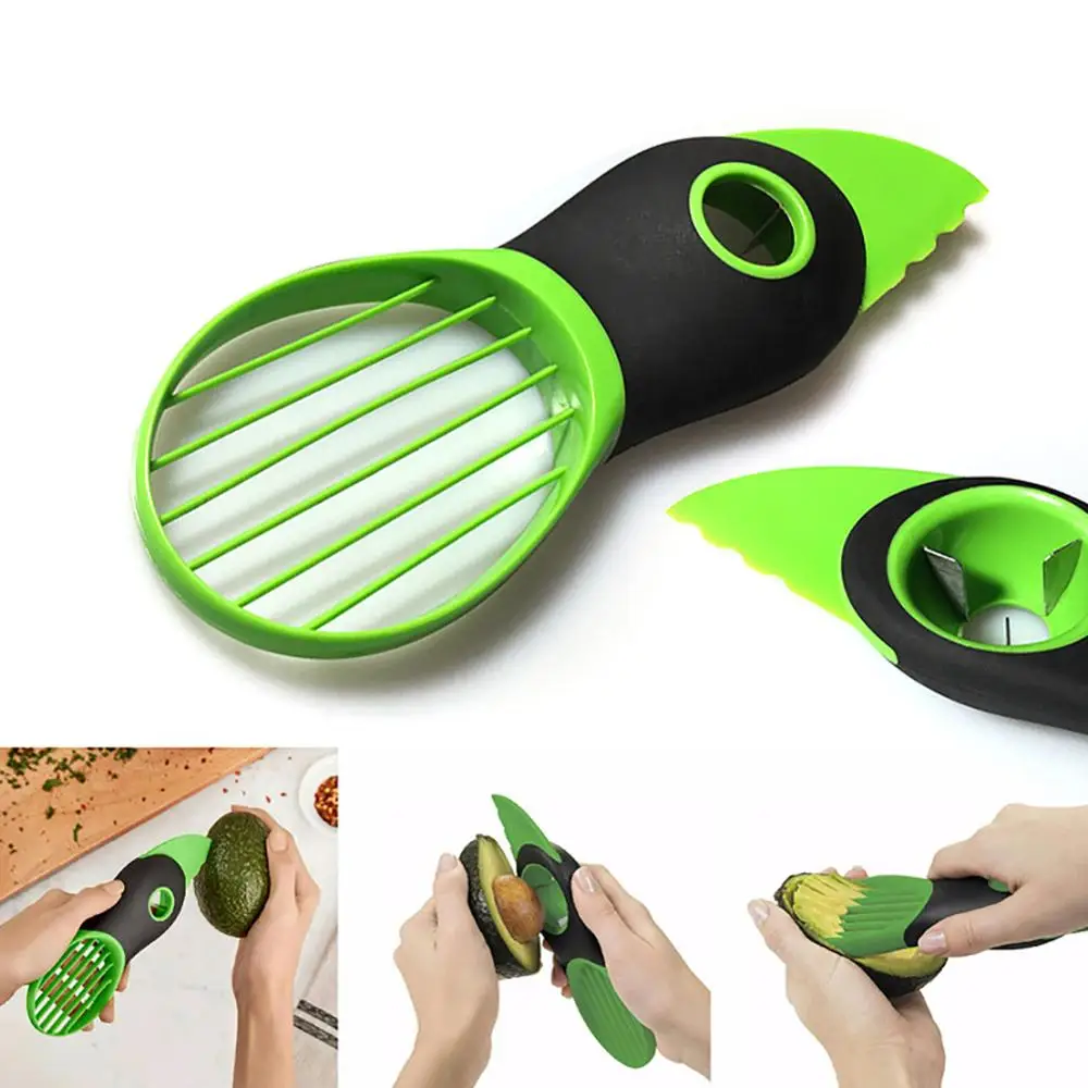 3 in 1 Plastic Avocado Slicer Knife Corer Fruit Peeler Cutter Pulp Separator Kitchen Practical Convenient Gadget | Дом и сад