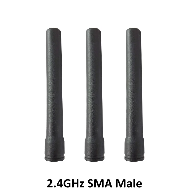 Grandwisdom 5pcs 2.4G antenna 2-3dbi sma male wlan wifi 2.4ghz antene pbx iot module router signal receiver antena high gain