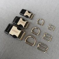 logo 10 sets 15mm 20mm 25mm laser engraving metal plastic release d ring breakaway buckle clasp for dog collar diy accessories