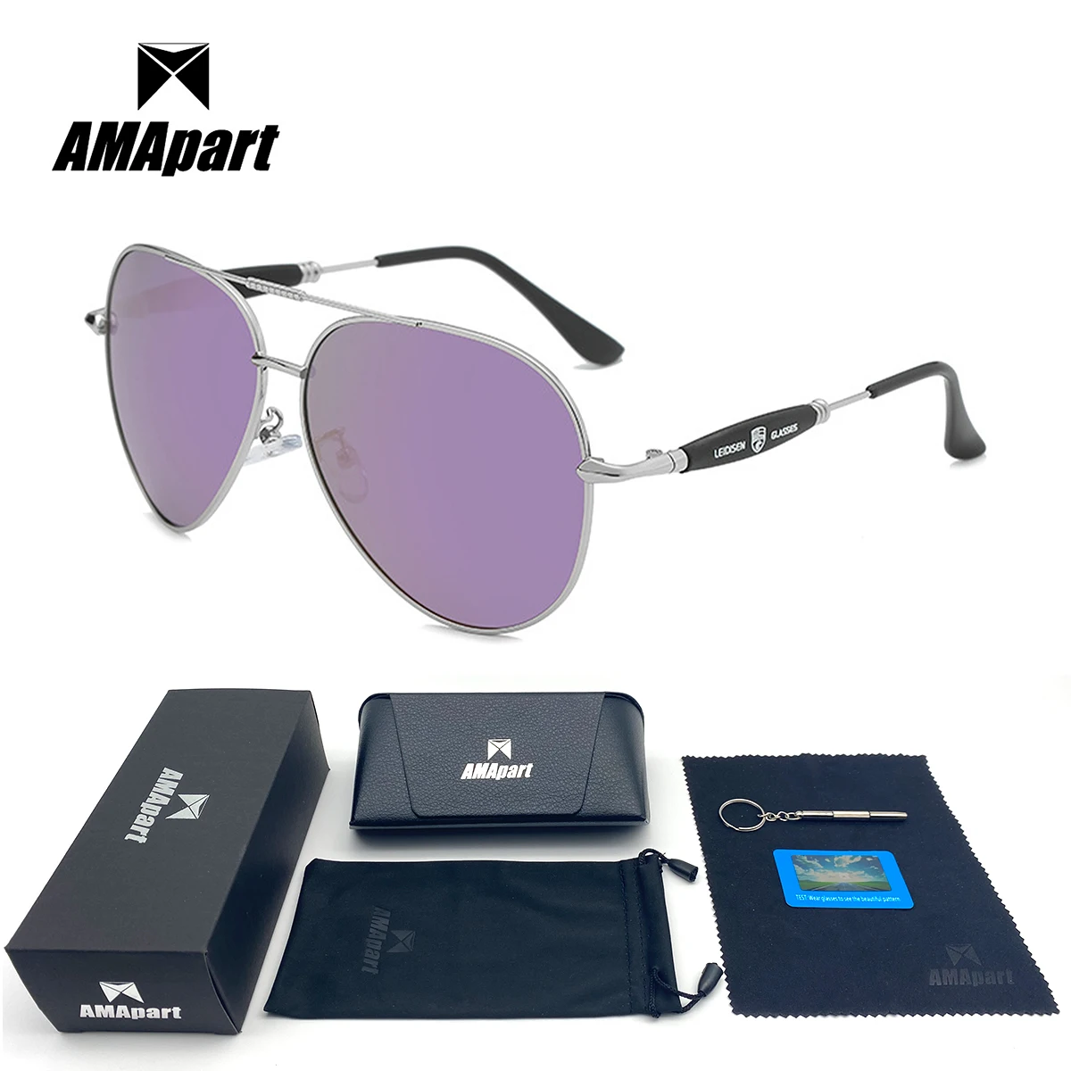 

AMApart High Quality Polarized Sunglasses For Men Driving Fishing Sports Outdoors UV400 Protection Anti-Glare