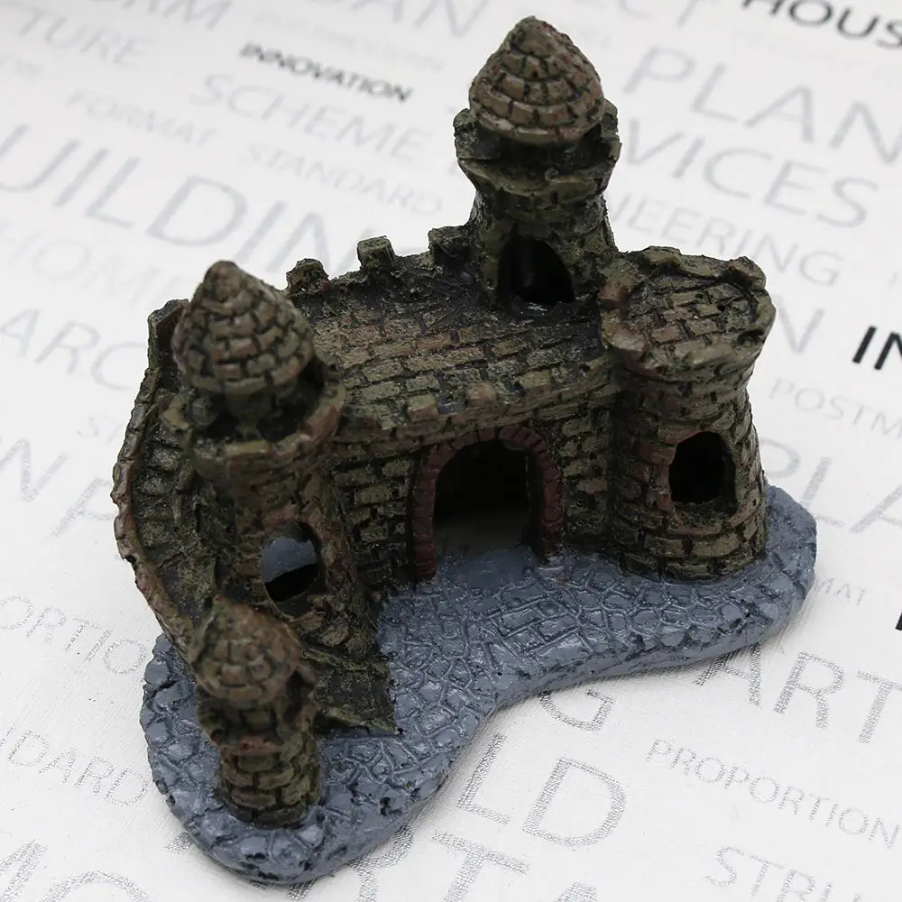 Полимерная демонтажная башня замок украшение для аквариума утопленное модное