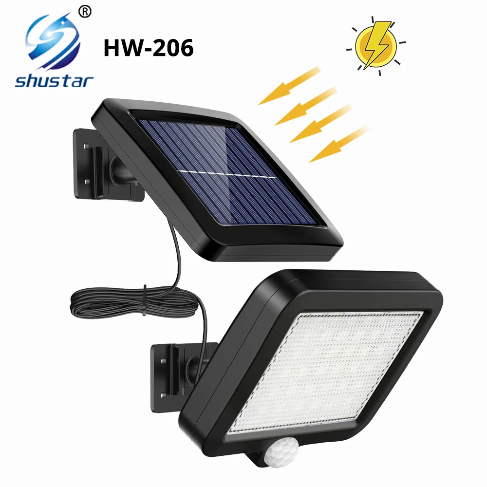 

56LED/100COB Split Solar Wall Light Outdoor Waterproof with Motion Sensor, Human Body Infrared Sensor Garden Light Garage Light