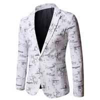 blazer men 2021 spring and autumn new high quality mens printed lapel slim business casual long sleeves men blazers
