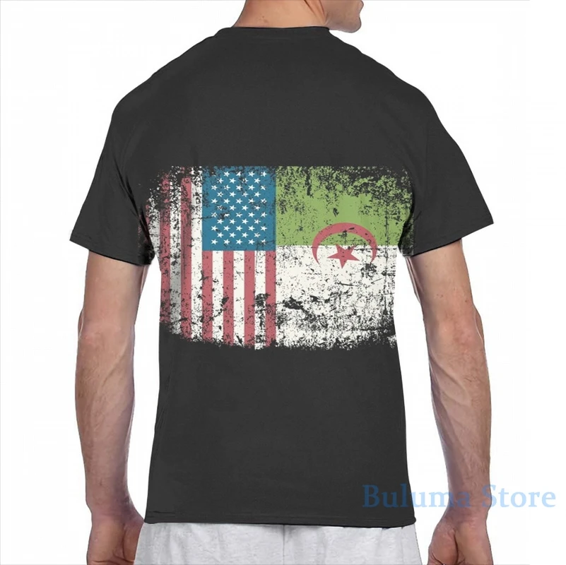 Футболка с флагом Алжира США Америки для мужчин и женщин
