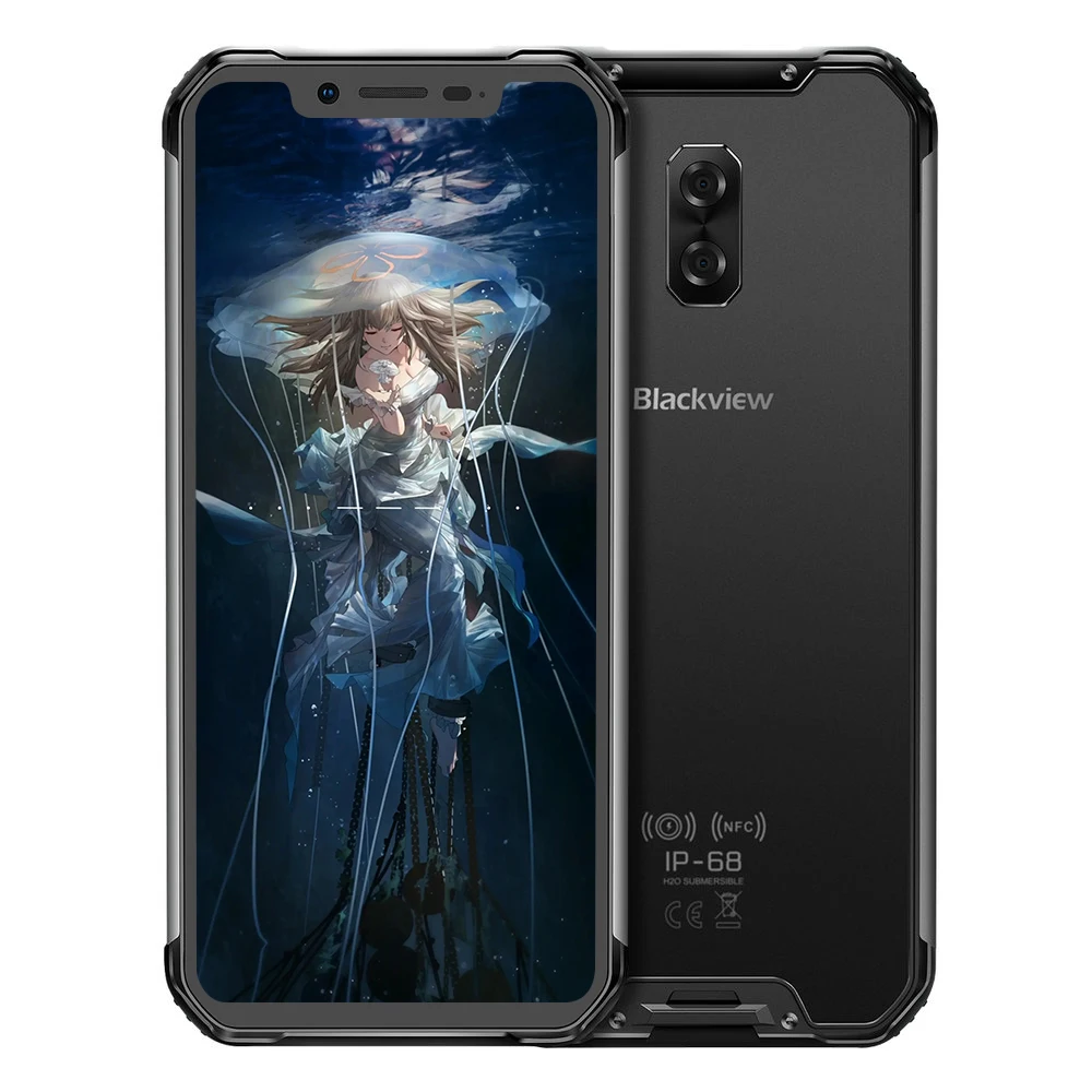 Black Blackview BV9600 Pro Helio P70 водонепроницаемый прочный смартфон 6 ГБ+ 128 ГБ Android 9,0 мобильный телефон 19:9 AMOLED Открытый 4G мобильный телефон - Цвет: Black
