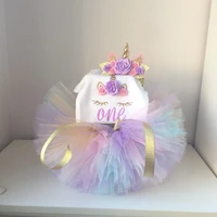 baby birthday dress unicorn baby clothes christening gown dress for baby girl princess cake smash outfit toddler clothing girl