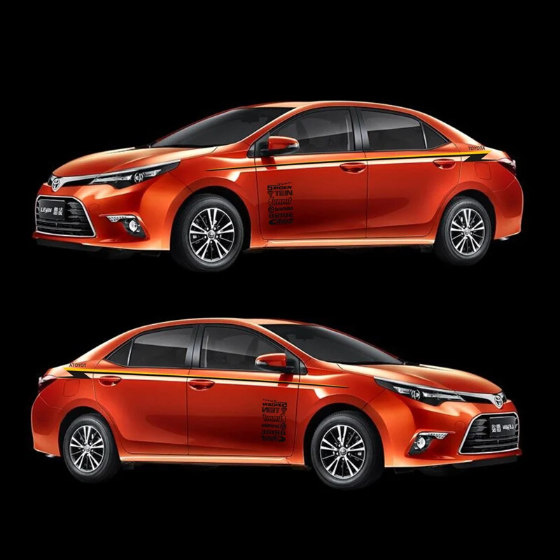 

Спортивный автомобильный стикер для Toyota Corolla Levin, двухсторонний корпус, спортивные автомобильные наклейки