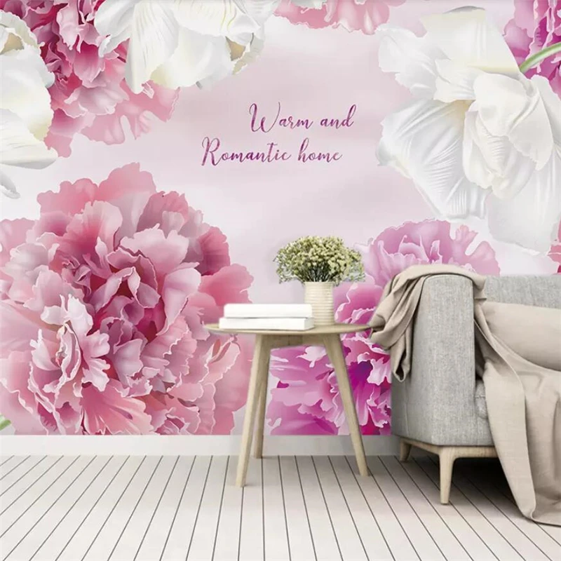 Изготовленный на заказ обои розового и фиолетового цветов современный