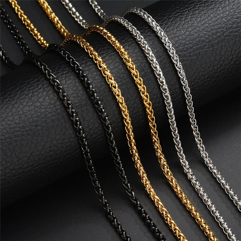 ZORCVENS Men's Stainless Steel Necklace Fashion Basket Chain Material Braided Titanium Women Jewelry Christmas Gifts | Украшения и