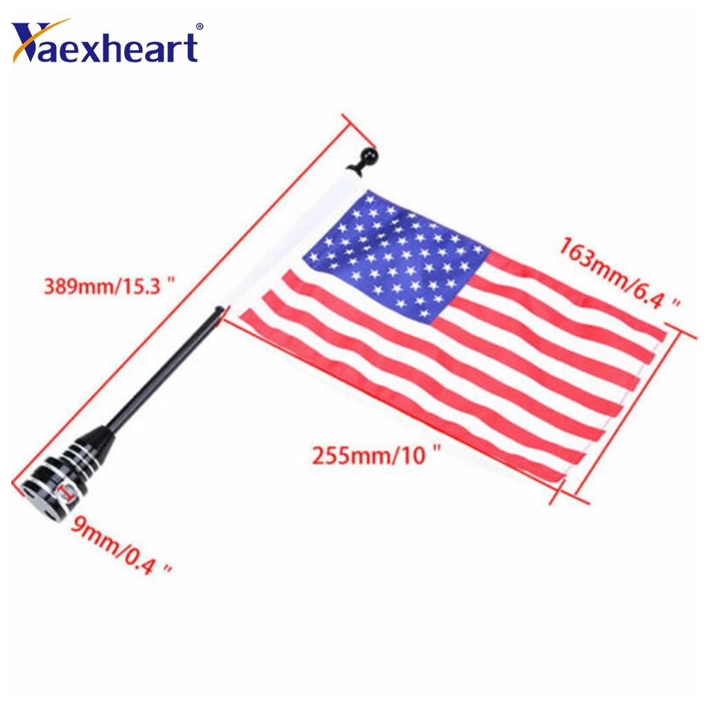 

Motorcycle America Flag Flagpole Luggage Rack Mount For Harley US Seller
