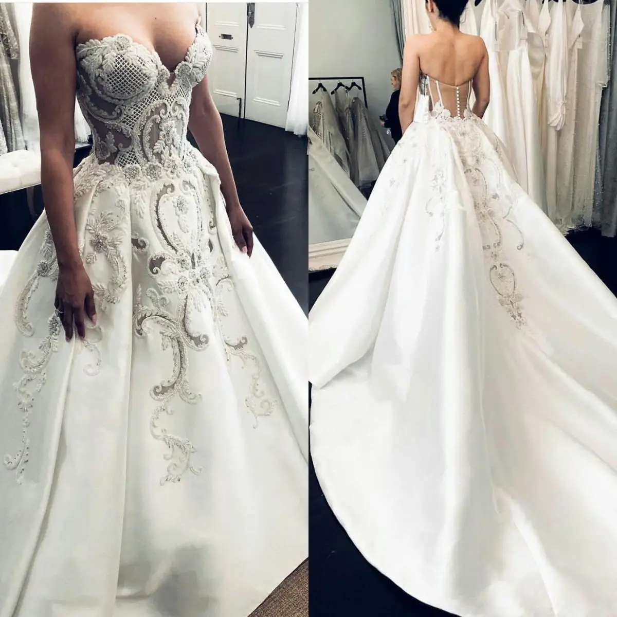 

Новинка, свадебное платье, соблазнительное кружевное платье с аппликацией сердечком, свадебные платья на заказ, соблазнительное ТРАПЕЦИЕВ...