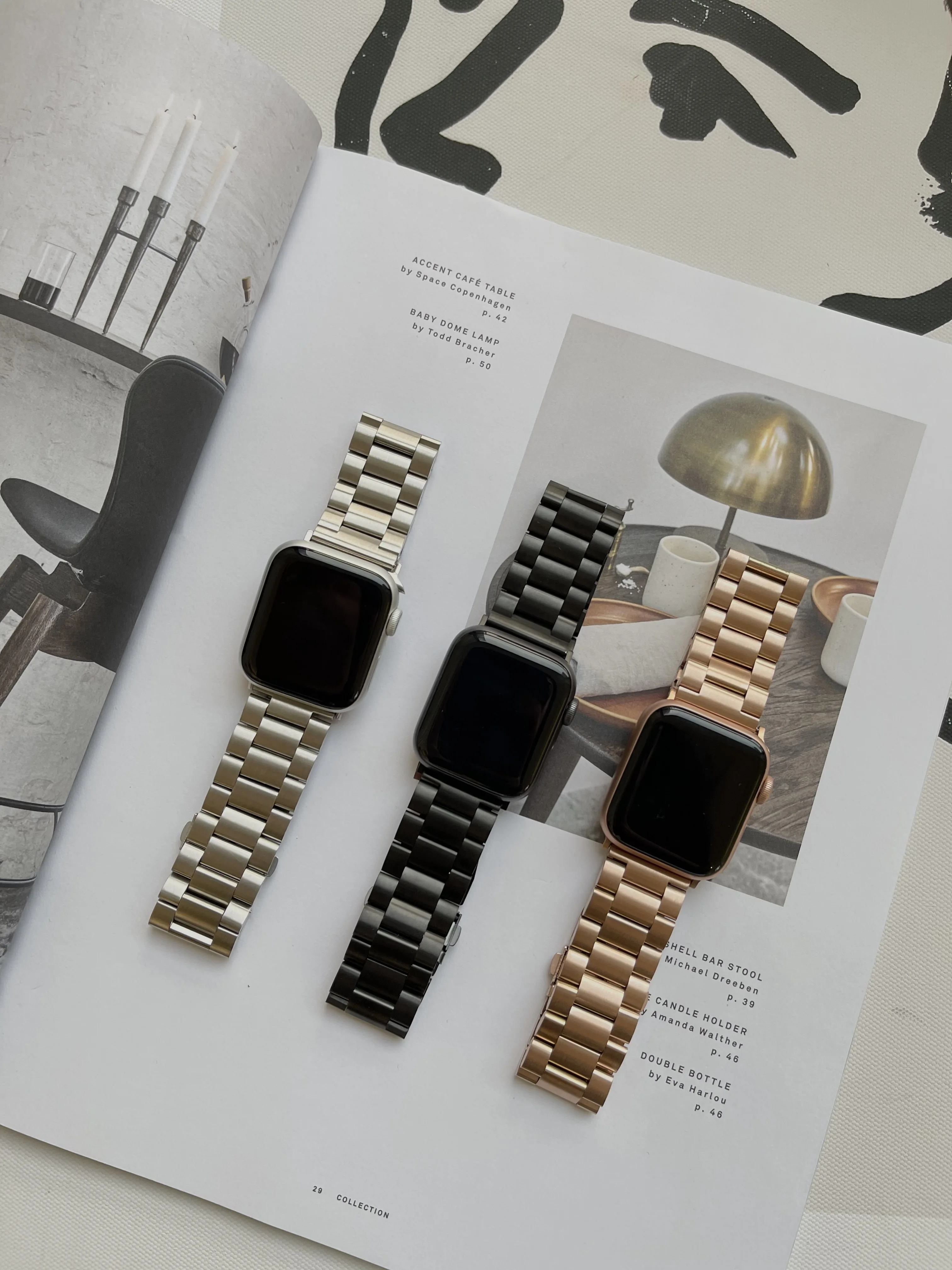 

Strap for apple watch 6 band iwatch band 42mm 38mm stainless steel watchband metal Bracelet for series 6 4 3 38/44 mm 44mm 40mm