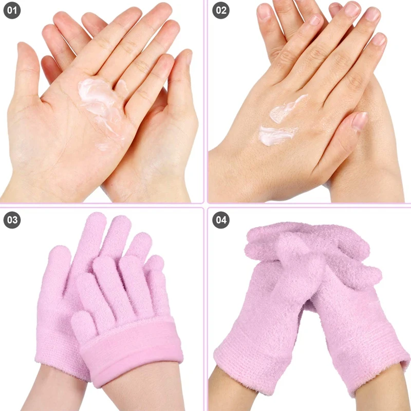 Moisturizing Gel Socks Gloves Set Hands Feet Skin Whitening Care Beauty Spa Treatment Hydrating Cool Soft Cotton Heel Booties So |