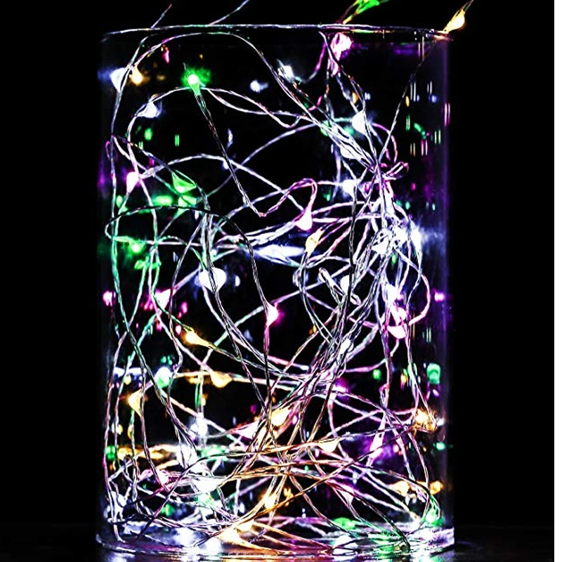 

10pcs include battery 2M 20 LED silver Wire String Light with Bottle Stopper for Glass Bottle Decoration Christmas string lights