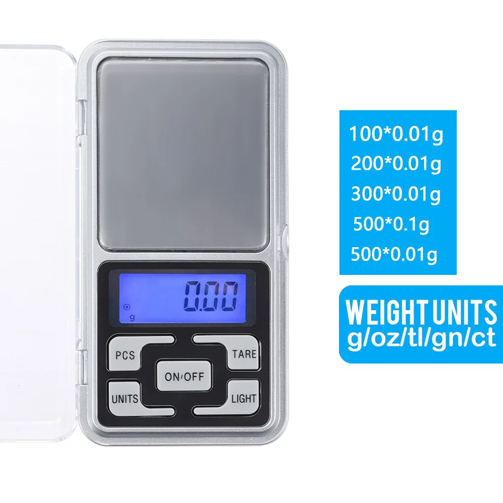 

Mini Electronic Scales High Precision 500gx0.1g Pocket Digital Scale For Gold Sterling Silver Jewelry Balance Gram For Kitchen