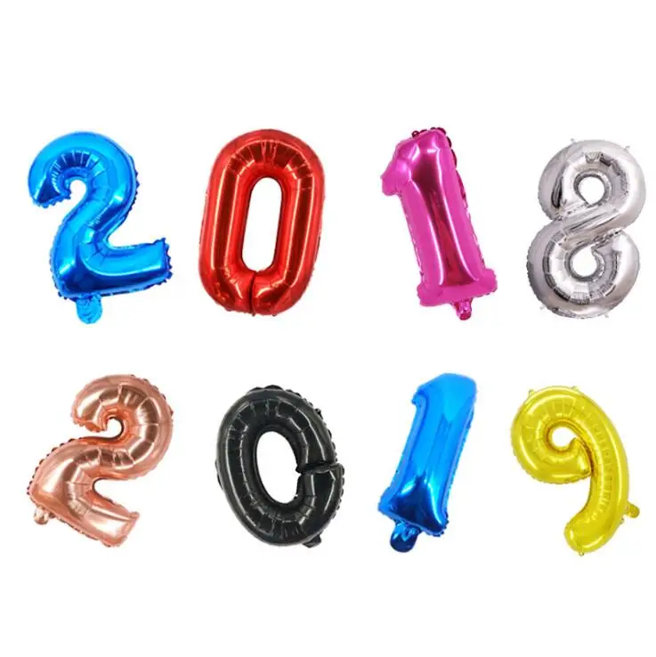 16/32 Inch Big Foil Birthday Balloons Air Helium Number Balloon Figures Happy Party Decorations Kid Baloons | Дом и сад