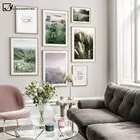 Рассвет сельская Природа Пейзаж Плакат настенный художественный холст печать скандинавский рисунок поле Луг картина скандинавский домашний декор