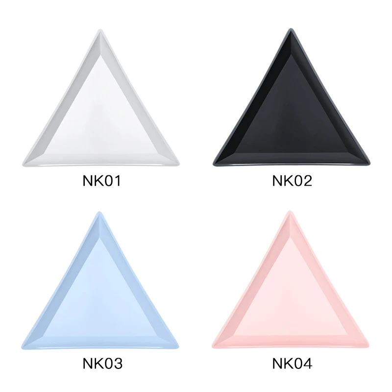 Четыре лилии 4 цвета Треугольные пластиковые Стразы для дизайна ногтей коробка