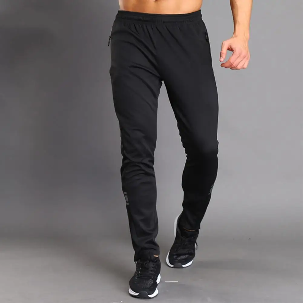 

Summer Men Breathable Elastic Waist Long Pants Running Gym Exercise Sweatpants