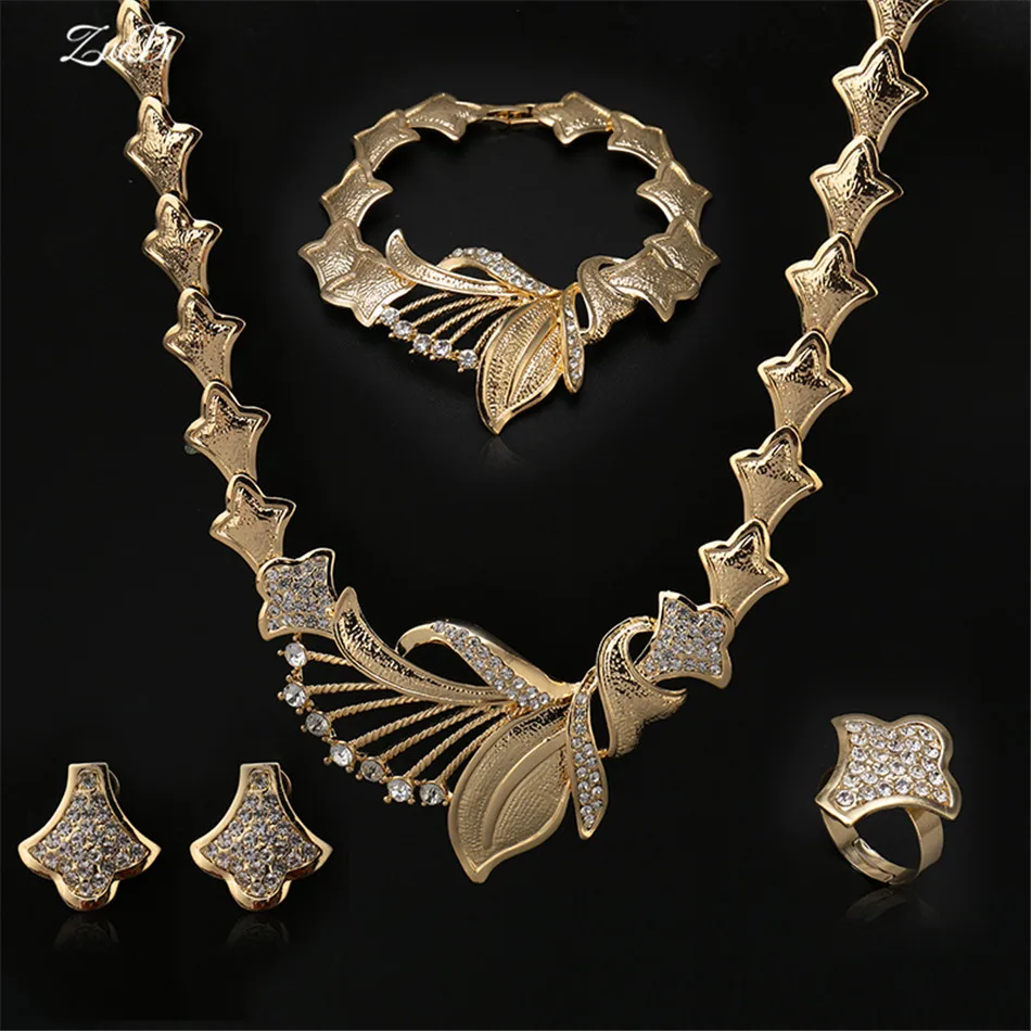 

ZuoDi Fashion African Jewelry Sets 2018 Wedding Women Accessories Jewelry set Brand Dubai Gold-colorfulJewelry Set Wholesale
