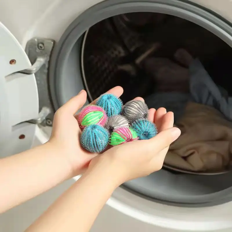 

Lohas 6Pcs Nylon Laundry Ball Decontamination Washing Machine Washing Protecting Ball Sticking Removing Hair Removal Cleaning