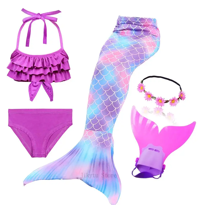 Package 2 Новинка; детский купальник «Русалочка Ариэль» с гирляндой; купальник «Русалочка»; купальник-бикини; купальный костюм - Цвет: Package 2