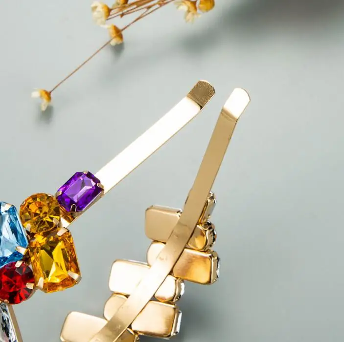 

European fashion women hair accessories personality baroque golden cross color rhinestone hair hoop