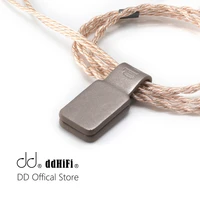 dd ddhifi c10a magnetic earphone cable clip pu leather wire organizer for headphones iems