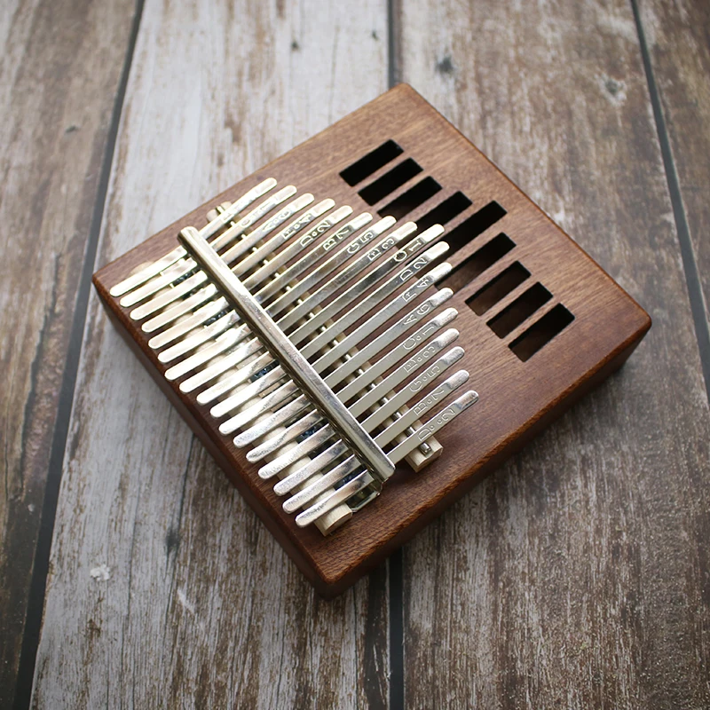 Новый квадратный 17 клавишный калимба Sapele африканская пальчиковая пальцевая