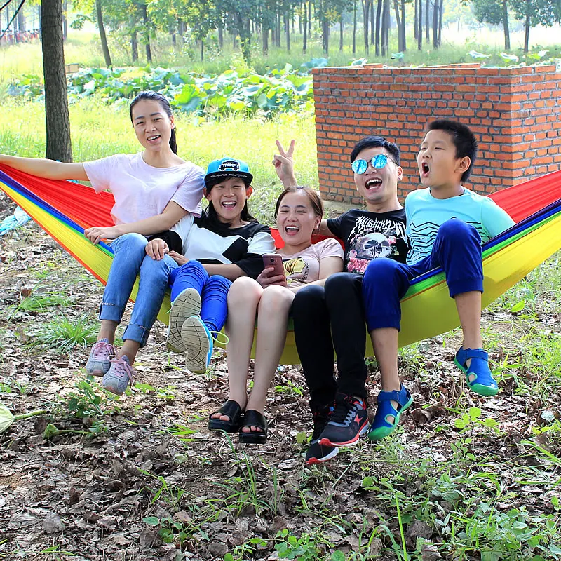 Подвесное кресло гамак большой с качели портативный парашютный на 2