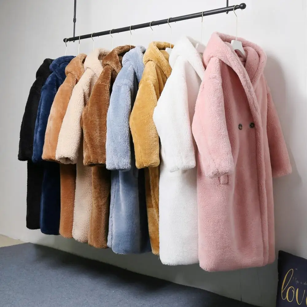 Женское пальто с капюшоном MONMOIRA теплая однотонная куртка из искусственного меха