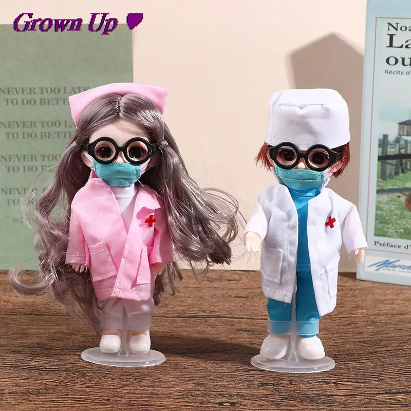 17 см игрушечная кукла сиамская белая одежда Ангел врач защитная медсестра