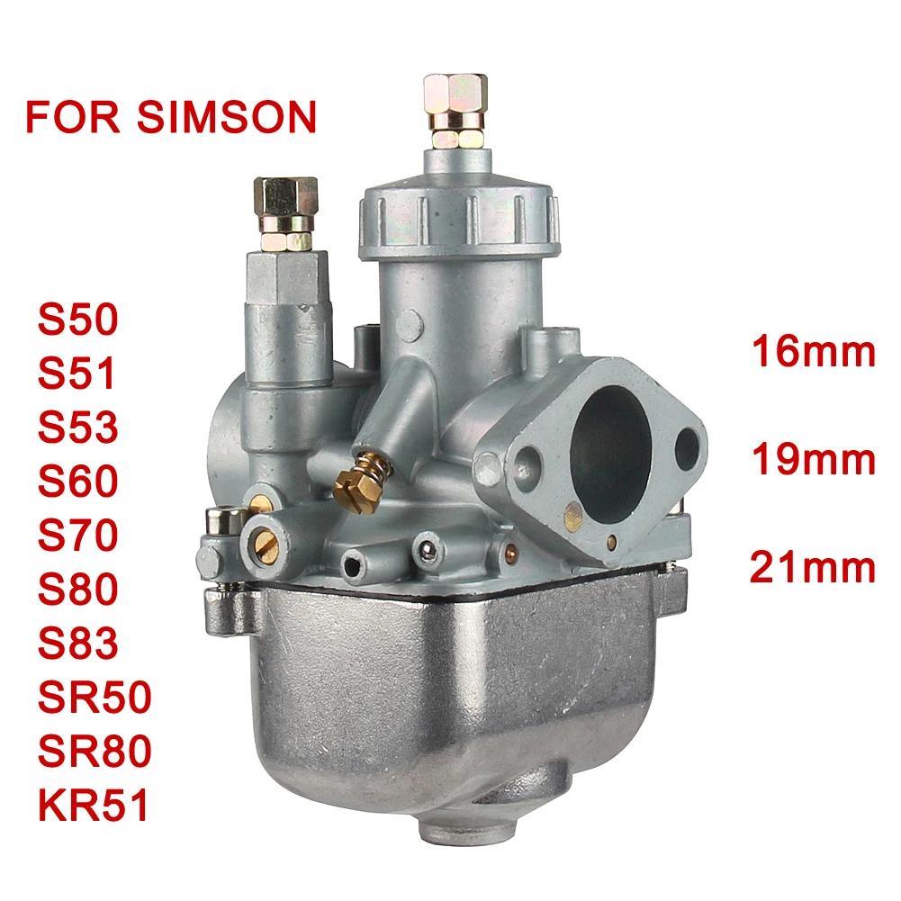 Карбюратор Vergaser Carb 16 мм 19 мм 21 мм, КАРБЮРАТОР AM 16T для мотоциклов Simson S50, S51, S53, S60, S70, S80, S83, SR50, SR80, KR51, 16N1-11