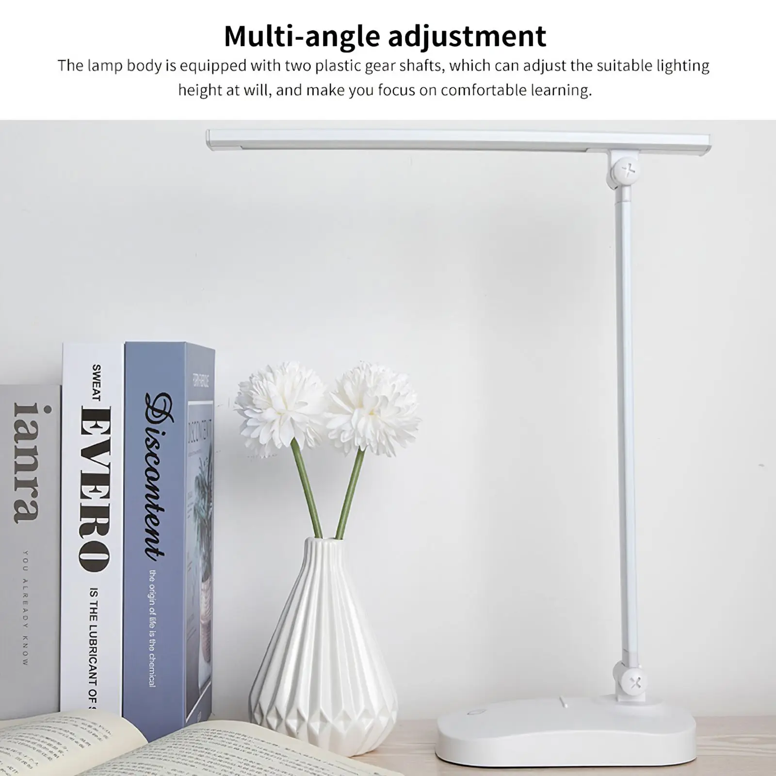 

Usb Charging Desk Lamp Led Eye Protection Reading Light Student Study Night Light Touch Switch Folding Table Lamp 5W