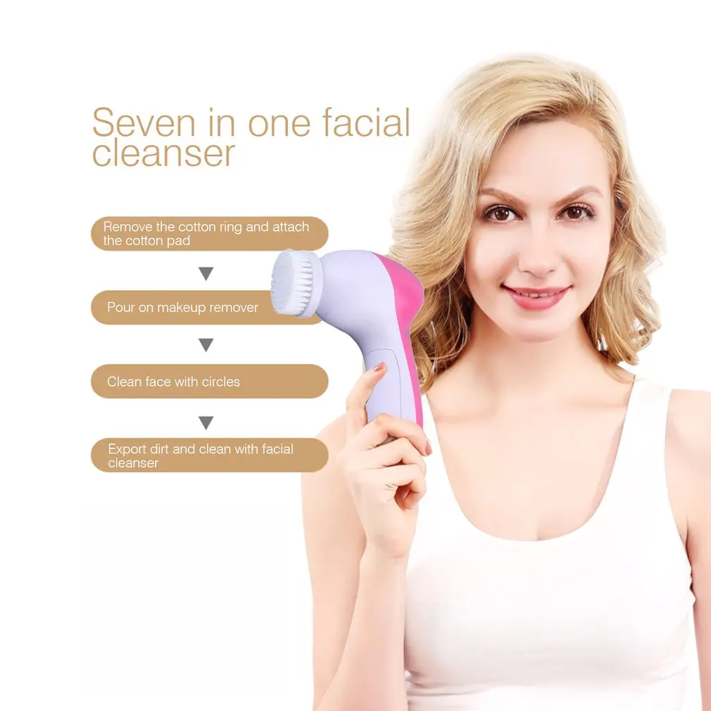 

Seven-In-One Cleansing Instrument Electric Face Wash Brush Face Massage Beauty Instrument Face Wash Brush