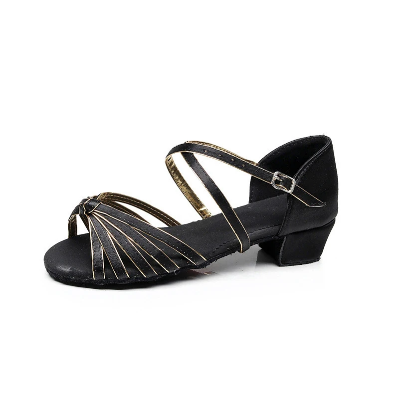 Женские туфли для латиноамериканских танцев на низком каблуке 23 цвета размеры