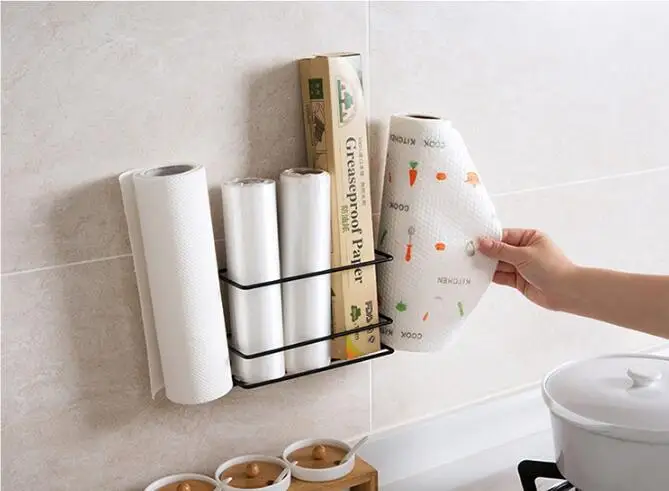 1 шт. держатель для хранения пленки на холодильник настенный бумажных полотенец