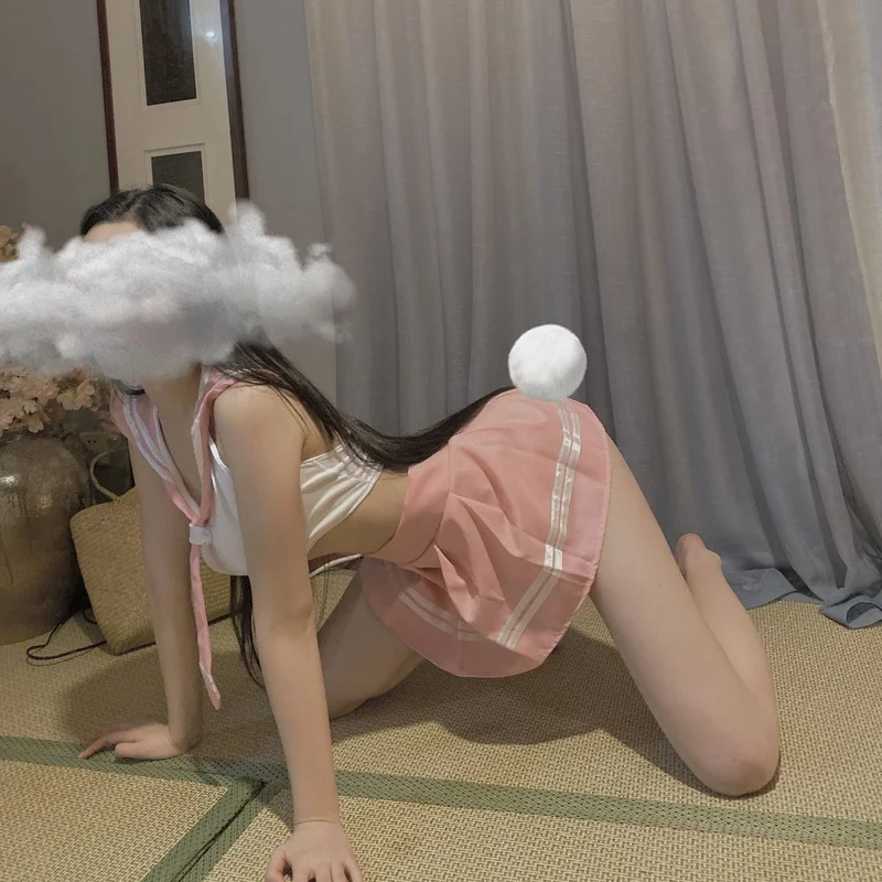 

2021 New Sexy Sexy Underwear Transparent Japanese and Korean School Uniforms Cosplay Uniforms Temptation Skirt Suit