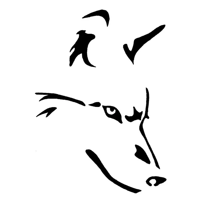 

Оригинальные высококачественные водоотталкивающие наклейки из ПВХ с короткими изображениями волка 20 см X 15 см