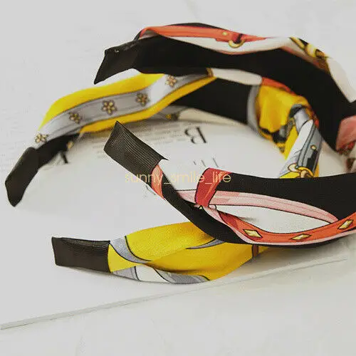 Новинка повязка на голову с перехлёстом для девушек и женщин простой милый