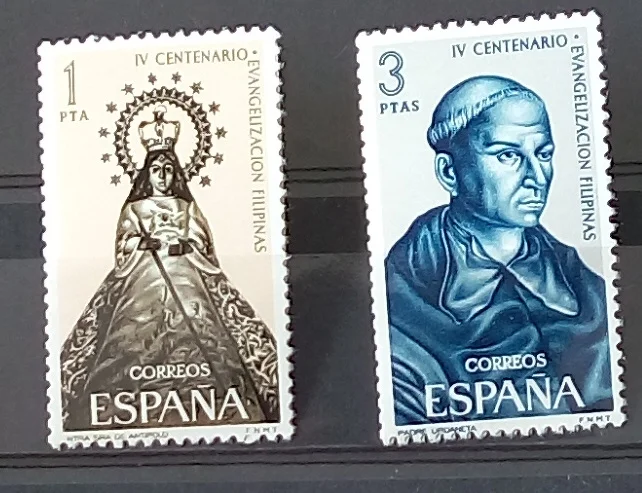 

2 шт./компл. Новинка, штамп почты Испании 1965, штампы знаменитостей MNH