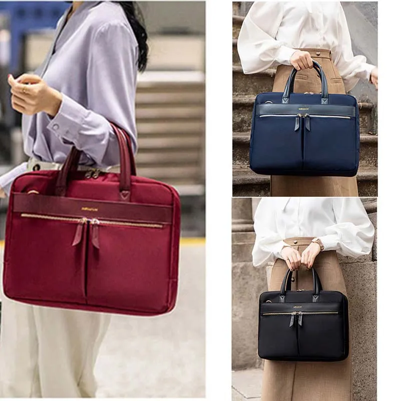 Women Men Briefcase Bag  Business Document Organizer Ipad Tote Bag Laptop Handbag Large Capacity Computer Shoulder bag