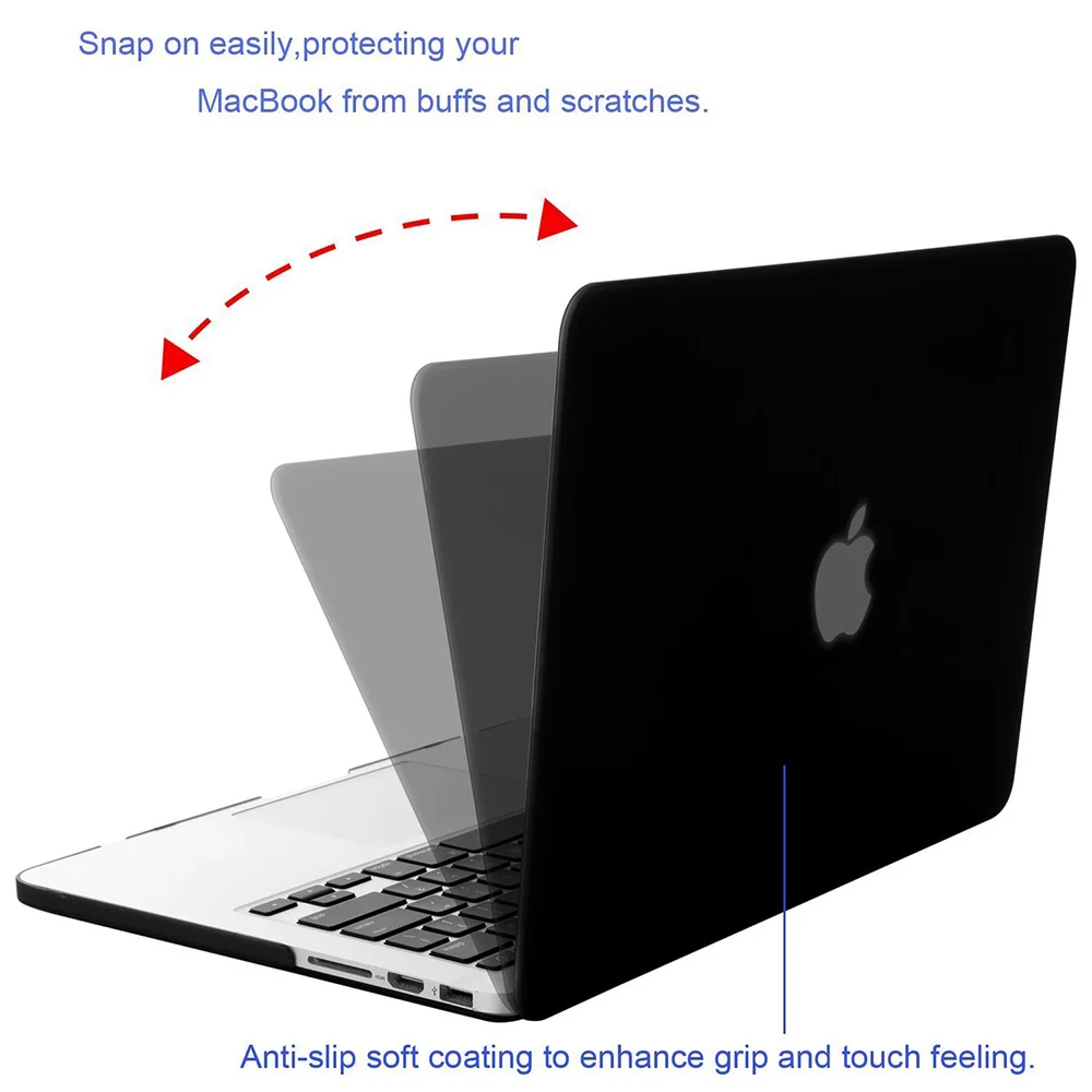 Матовый/Кристальный чехол для Macbook Air Pro Retina 11 12 13 15 Жесткий Чехол mac book air 3 16 дюймов
