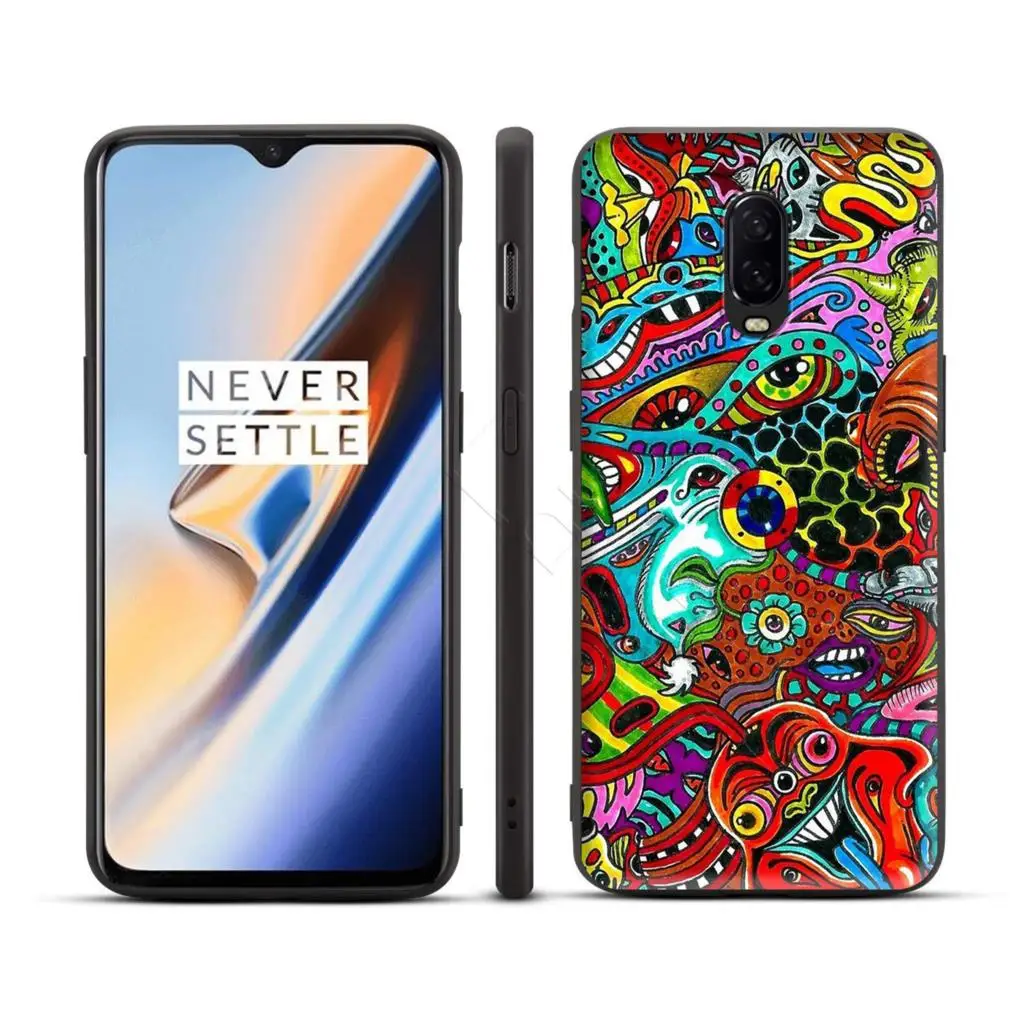 Lavaza психоделическая футболка Art силиконовый чехол для Oneplus 7 Pro 6 6t 5 5t|Бамперы| |