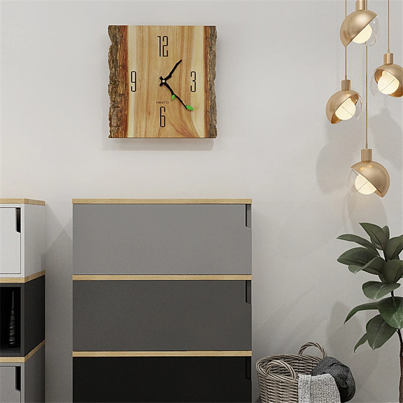 Настенные часы в скандинавском стиле с рисунком дерева простые современные