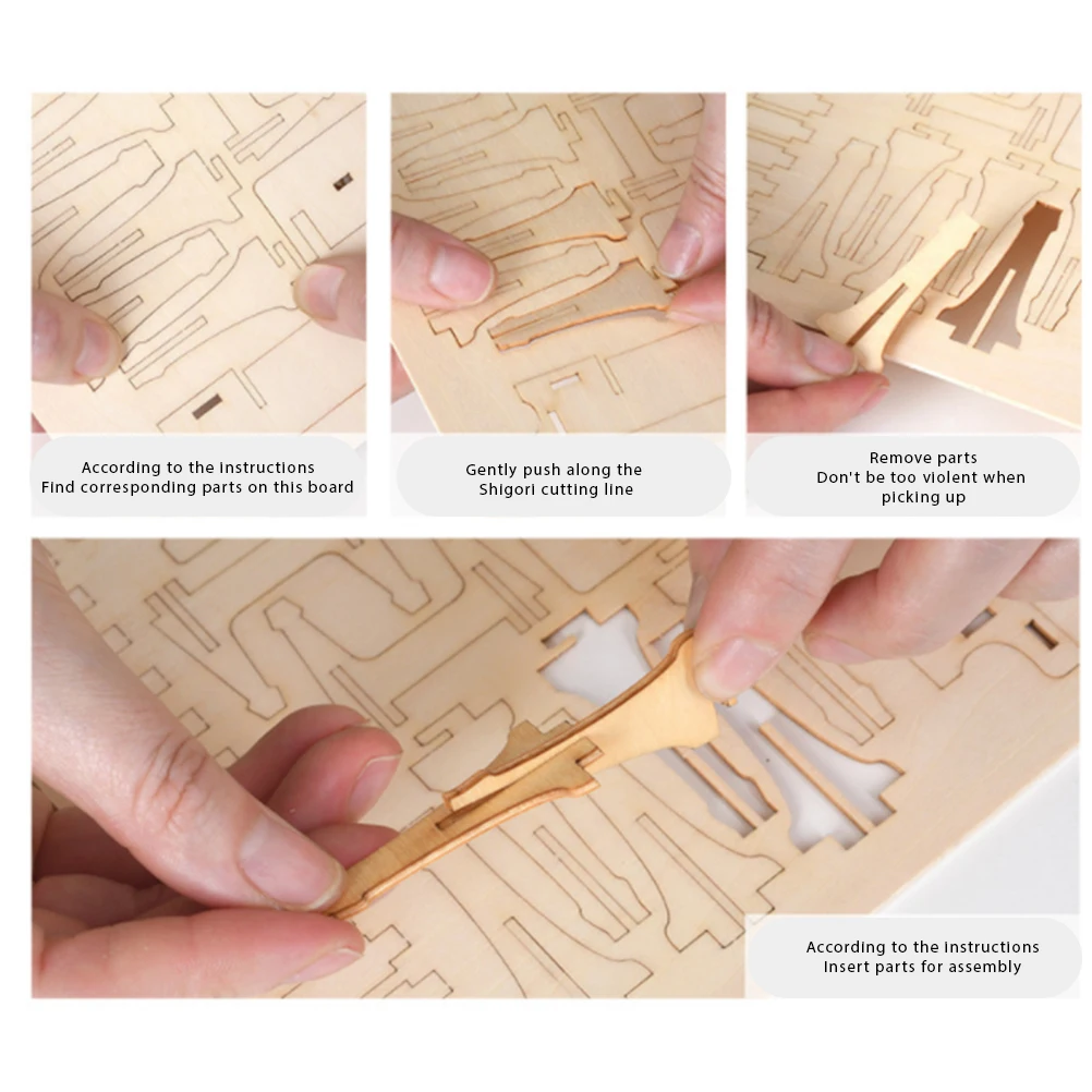 3D стерео паровоз поезд DIY игрушечная деревянная головоломка игрушка сборки