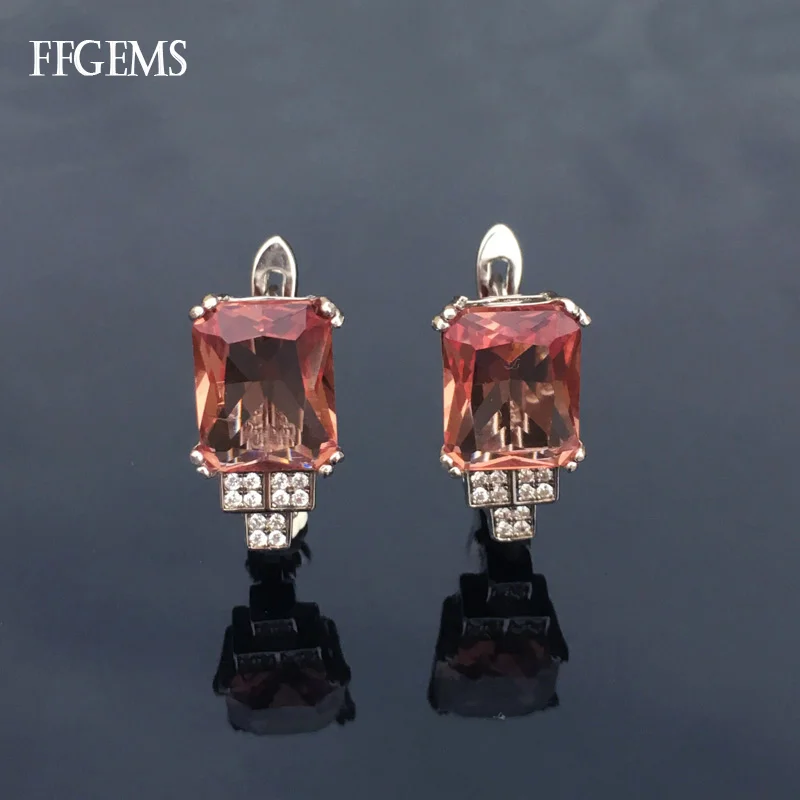 Серьги FFGems с зултанитом женские Изящные Ювелирные украшения из серебра 925 пробы